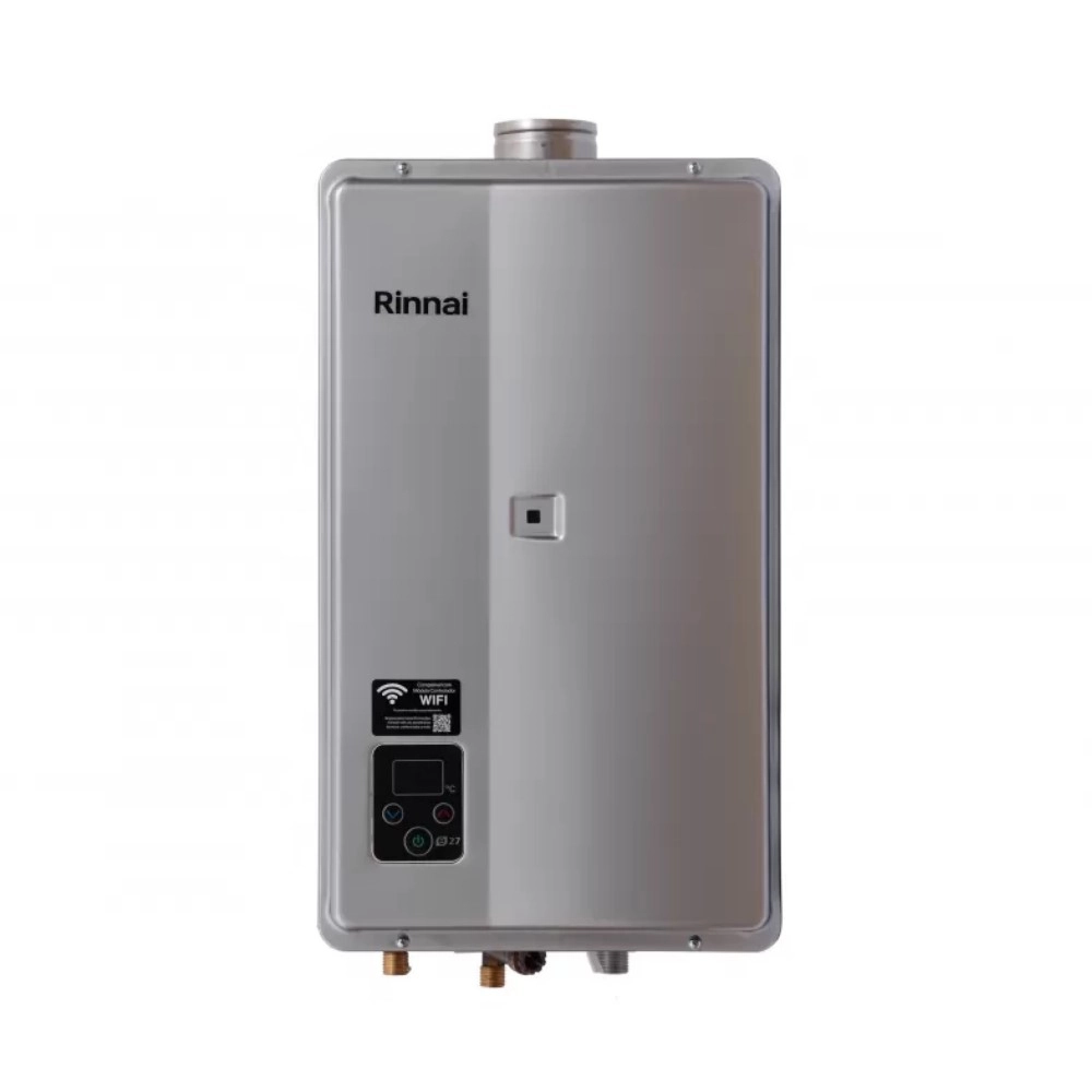 Aquecedor de Água a Gás Rinnai E27 GLP 27 Litros Prata Bivolt