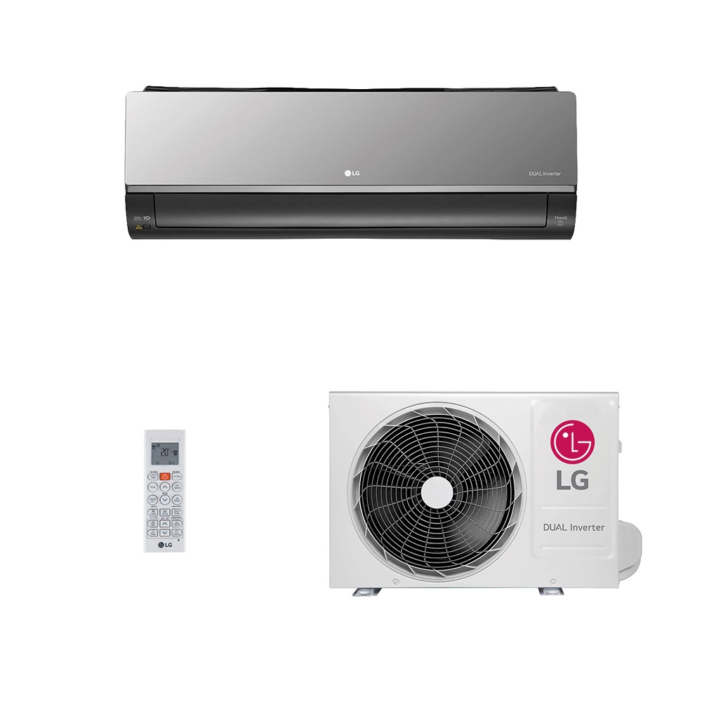 Ar-Condicionado LG AI DUAL Inverter Voice ARTCOOL 18.000 BTUs R-32 Só Frio 220V - S3-Q18KLR1C Ar-Condicionado LG AI DUAL Inverter Voice ARTCOOL 18.000 BTUs R-32 Só Frio 220V - S3-Q18KLR1C