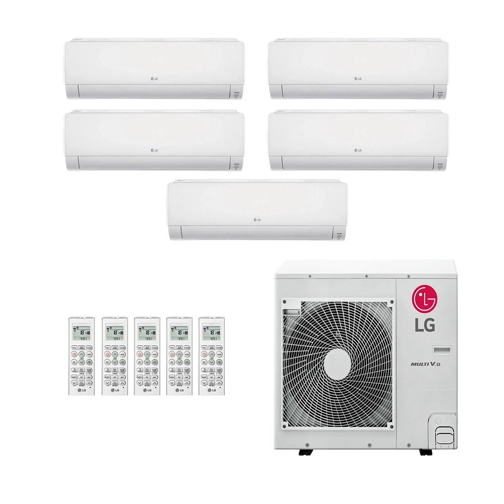 Ar-Condicionado Mini VRF LG 5HP (1x Evap HW 7.000 + 2x Evap HW 9.000 + 2x Evap HW 24.000) Quente/Frio 220V