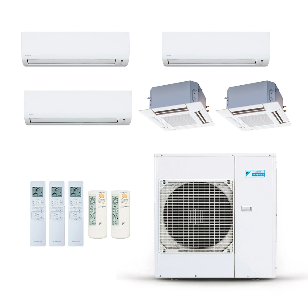 Ar-Condicionado Multi Split Inverter Daikin 38.000 (3x Evap HW 12.000 + 2x Evap Cassete 4 Vias 9.000) Quente/Frio 220V Ar-Condicionado Multi Split Inverter Daikin 38.000 (3x Evap HW 12.000 + 2x Evap Cassete 4 Vias 9.000) Quente/Frio 220V