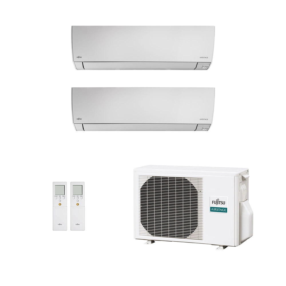 Ar-Condicionado Multi Split Inverter Fujitsu 18.000 (2x Evap HW 9.000) Quente/Frio 220V