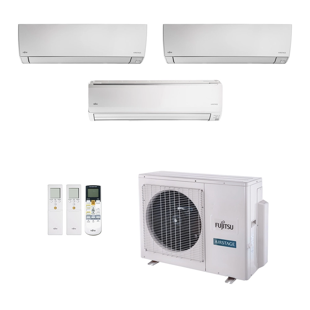 Ar-Condicionado Multi Split Inverter Fujitsu 23.000 (1x Evap HW 7.000 + 1x Evap HW 9.000 + 1x Evap HW 18.000) Quente/Frio 220V