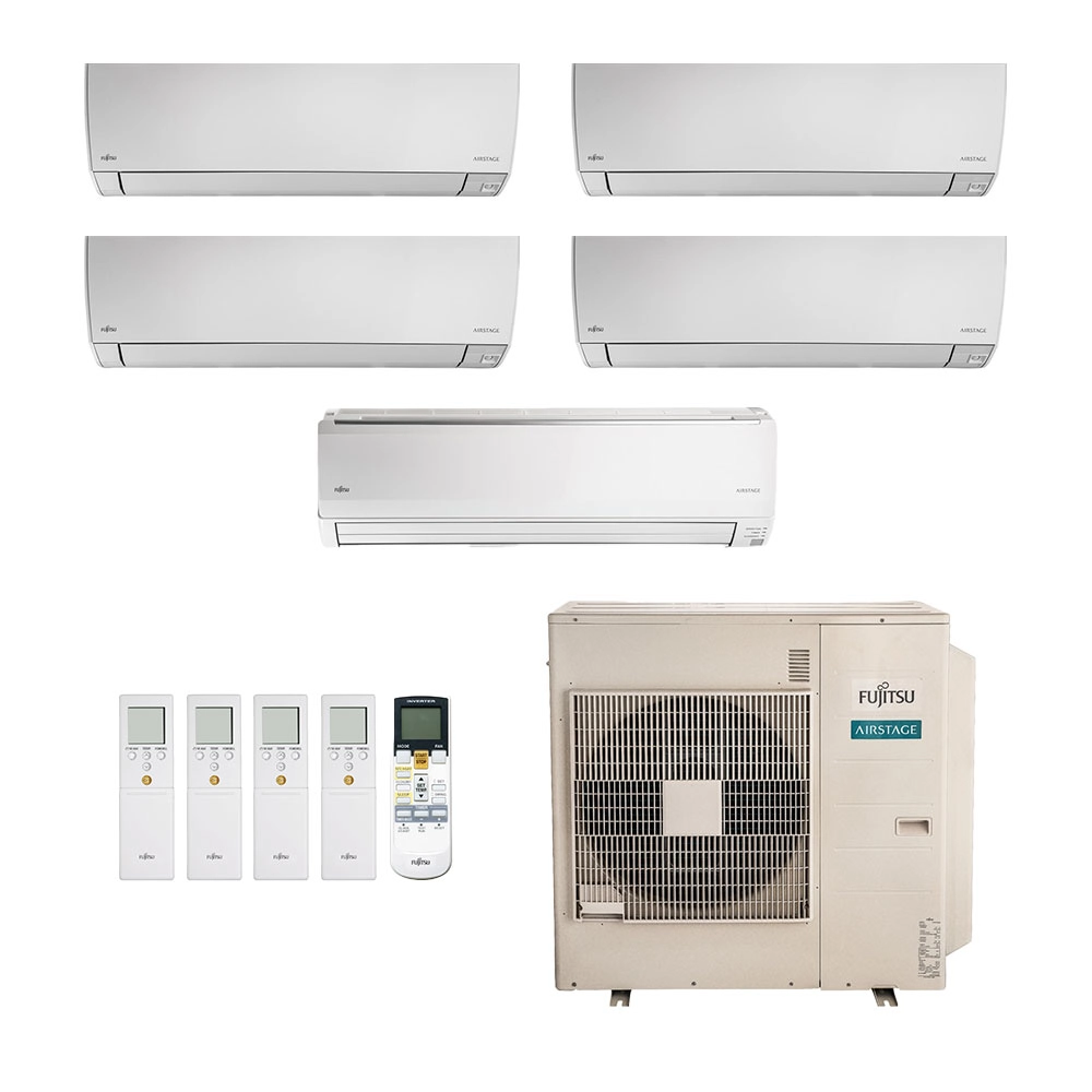 Ar-Condicionado Multi Split Inverter Fujitsu 45.000 (4x Evap HW 9.000 + 1x Evap HW 18.000) Quente/Frio 220V