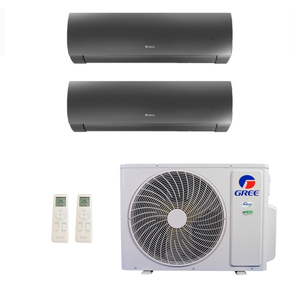 Ar-Condicionado Multi Split Inverter Gree 24.000 (1x Evap HW 9.000 + 1x Evap HW 24.000) Quente/Frio 220V