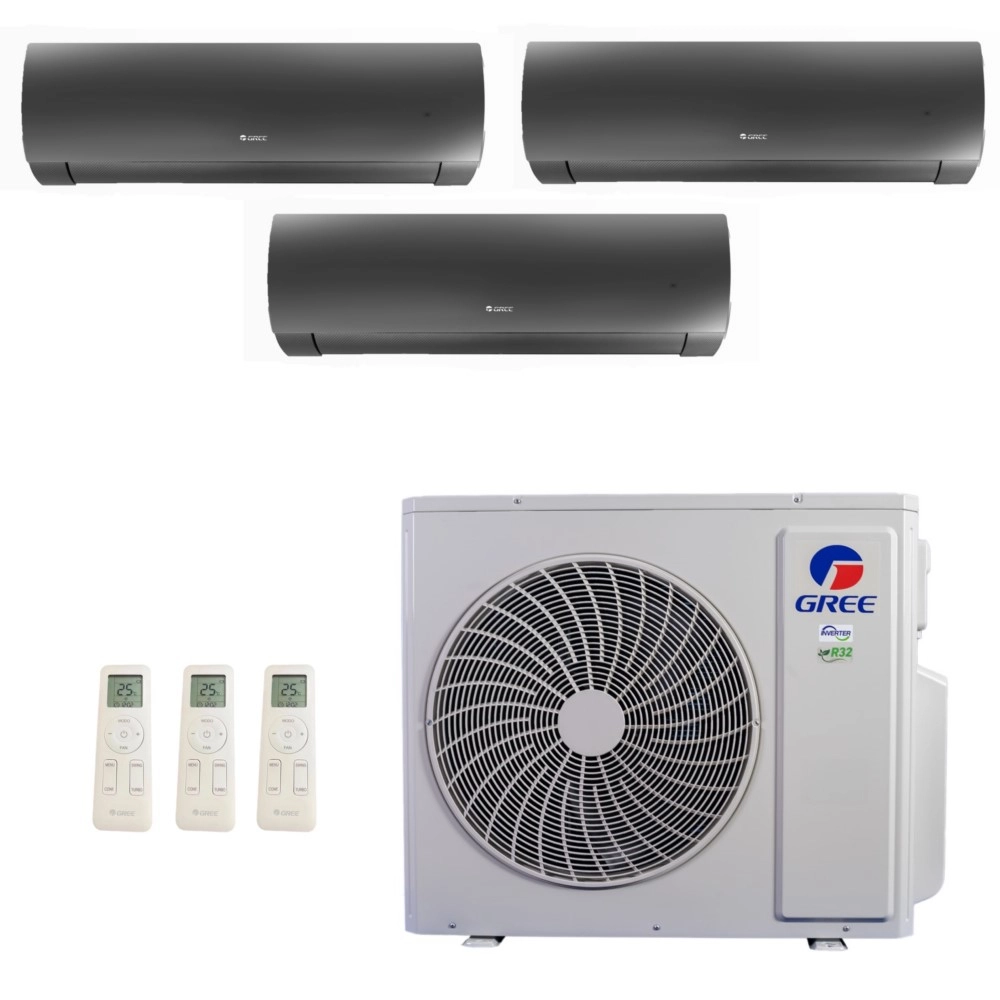 Ar-Condicionado Multi Split Inverter Gree 42.000 (2x Evap HW 18.000 + 1x Evap HW 24.000) Quente/Frio 220V