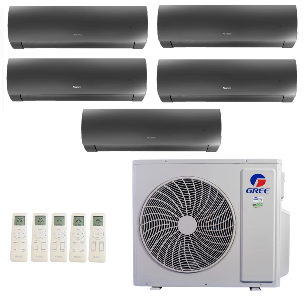 Ar-Condicionado Multi Split Inverter Gree 48.000 (3x Evap HW 9.000 + 1x Evap HW 18.000 + 1x Evap HW 24.000) Quente/Frio 220V