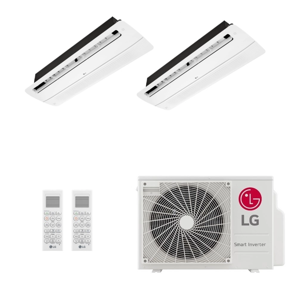 Ar-Condicionado Multi Split Inverter LG 18.000 (1x Evap Cassete 1 Via 7.000 + 1x Evap Cassete 1 Via 12.000) Quente/Frio 220V								