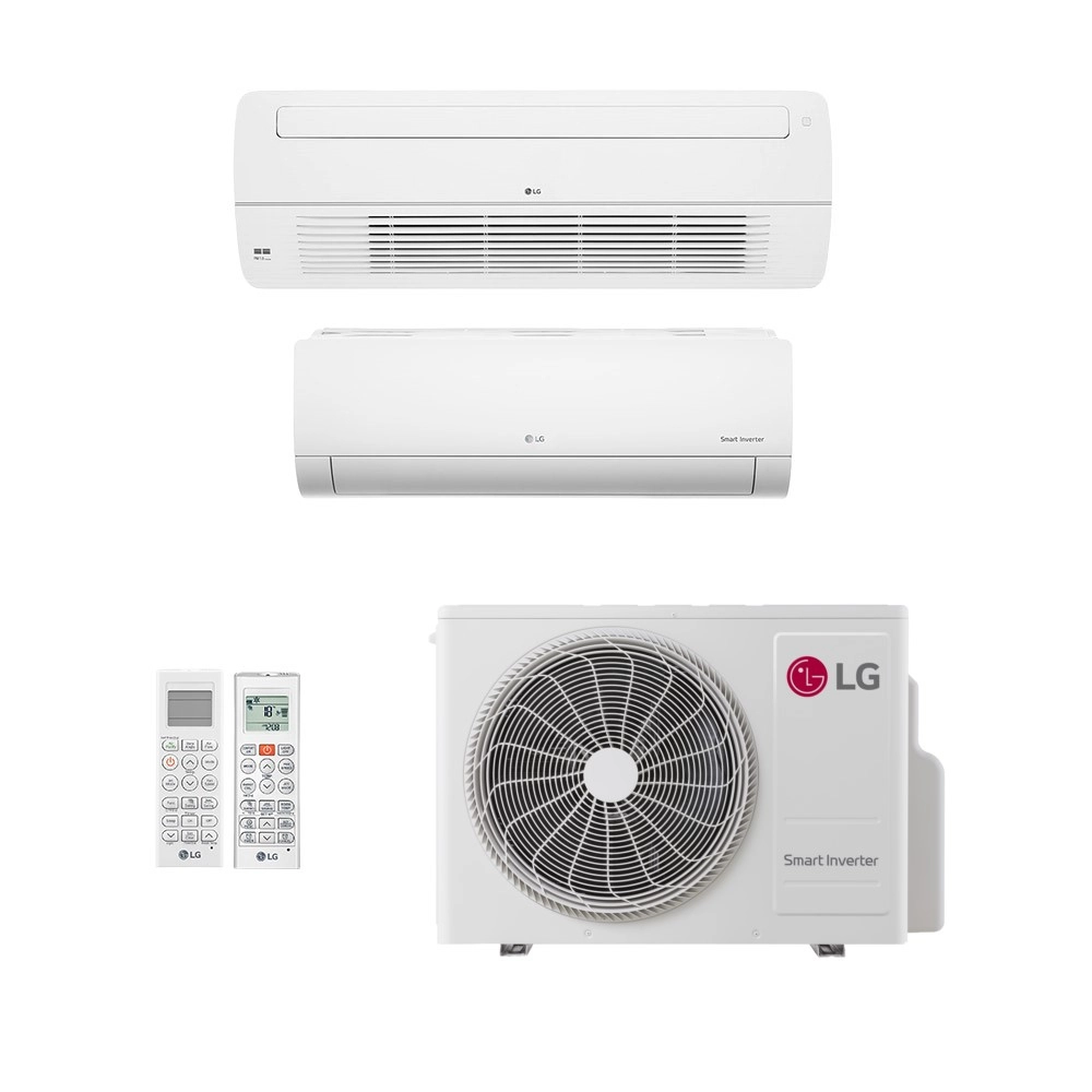 Ar-Condicionado Multi Split Inverter LG 18.000 (1x Evap HW 9.000 + 1x Evap Cassete 1 Via 12.000) Só Frio 220V								