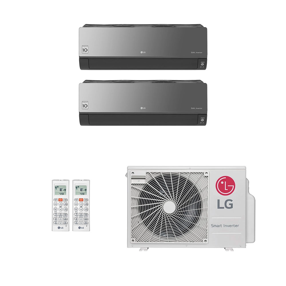 Ar-Condicionado Multi Split Inverter LG 18.000 (1x Evap HW Artcool 7.000 + 1x Evap HW Artcool 12.000) Só Frio 220V