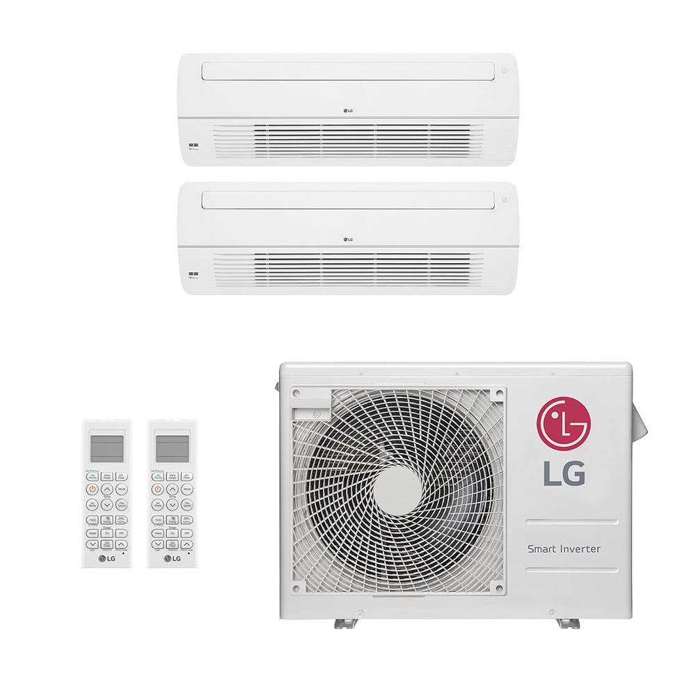 Ar-Condicionado Multi Split Inverter LG 21.000 (1x Evap Cassete 1 Via 12.000 + 1x Evap Cassete 1 Via 18.000) Quente/Frio 220V