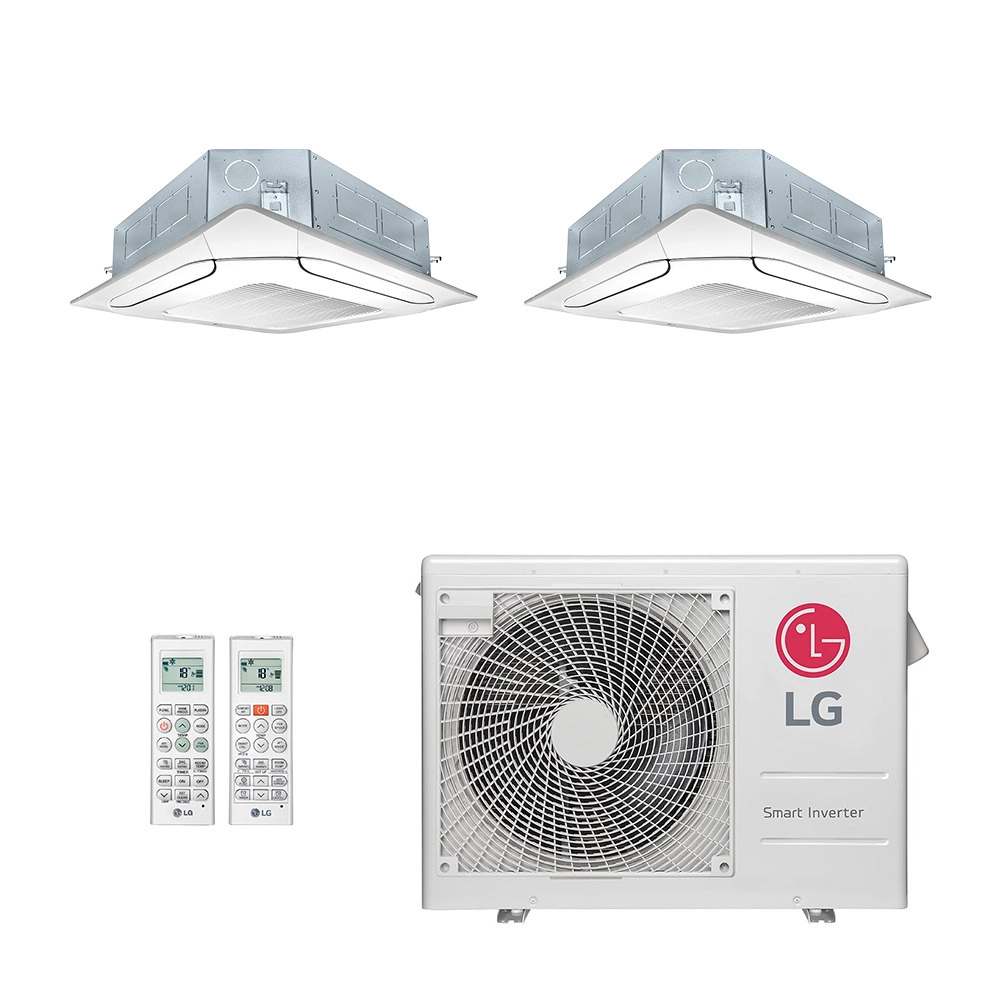 Ar-Condicionado Multi Split Inverter LG 21.000 (1x Evap Cassete 4 Vias 9.000 + 1x Evap Cassete 4 Vias 18.000) Quente/Frio 220V