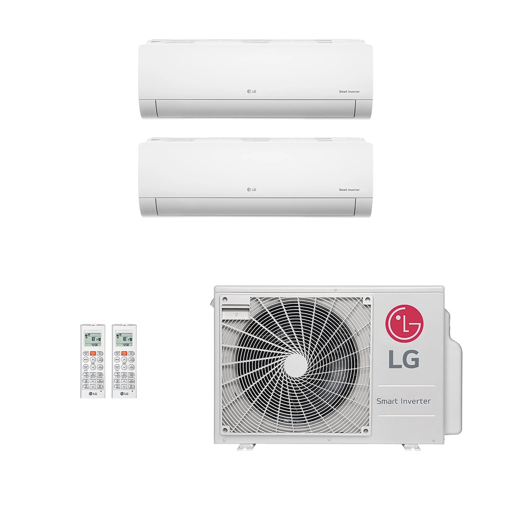 Ar-Condicionado Multi Split Inverter LG 24.000 (1x Evap HW 12.000 + 1x Evap HW 18.000) Só Frio 220V								