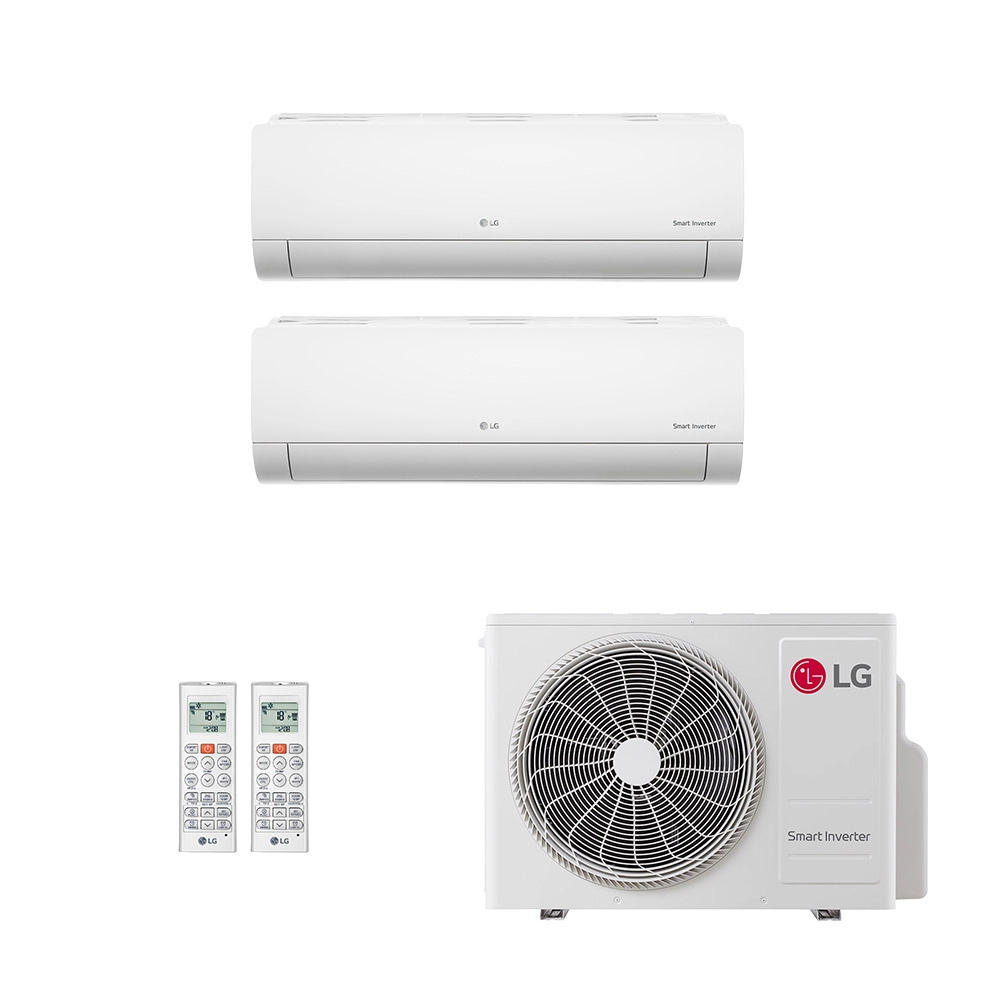 Ar-condicionado Multi Split Inverter LG 24.000 (1x Evap HW 7.000 + 1x Evap HW 12.000) Só Frio 220V