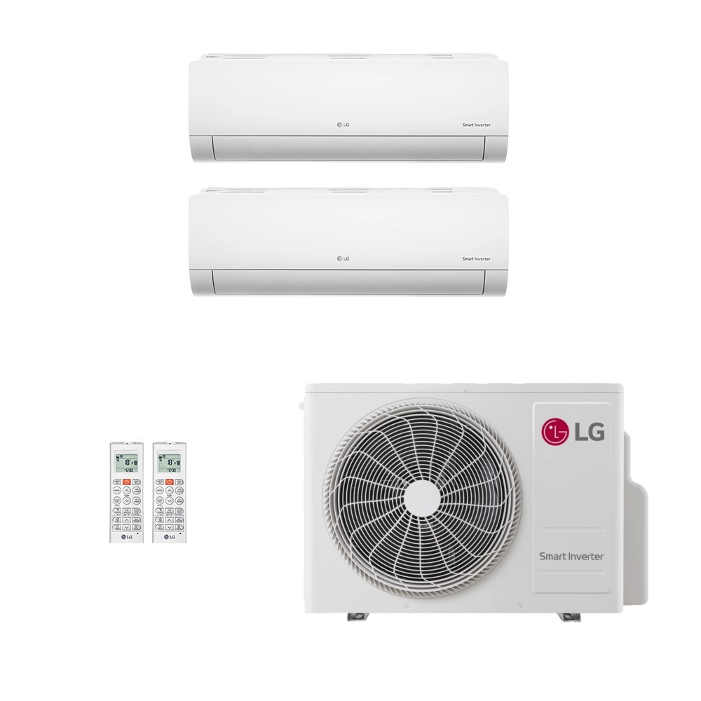 Ar-Condicionado Multi Split Inverter LG 24.000 (1x Evap HW 9.000 + 1x Evap HW 12.000) Só Frio 220V								