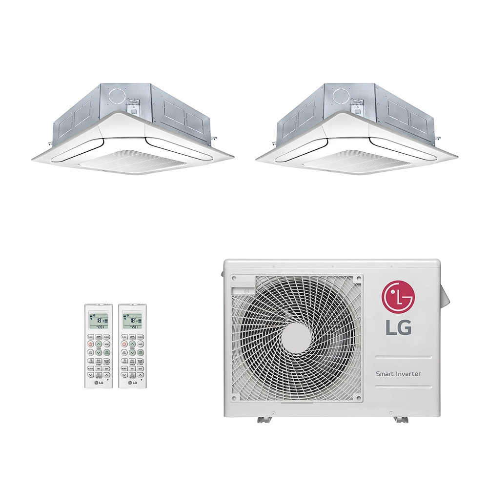 Ar-Condicionado Multi Split Inverter LG 24.000 (2x Evap Cassete 4 Vias 12.000) Quente/Frio 220V								