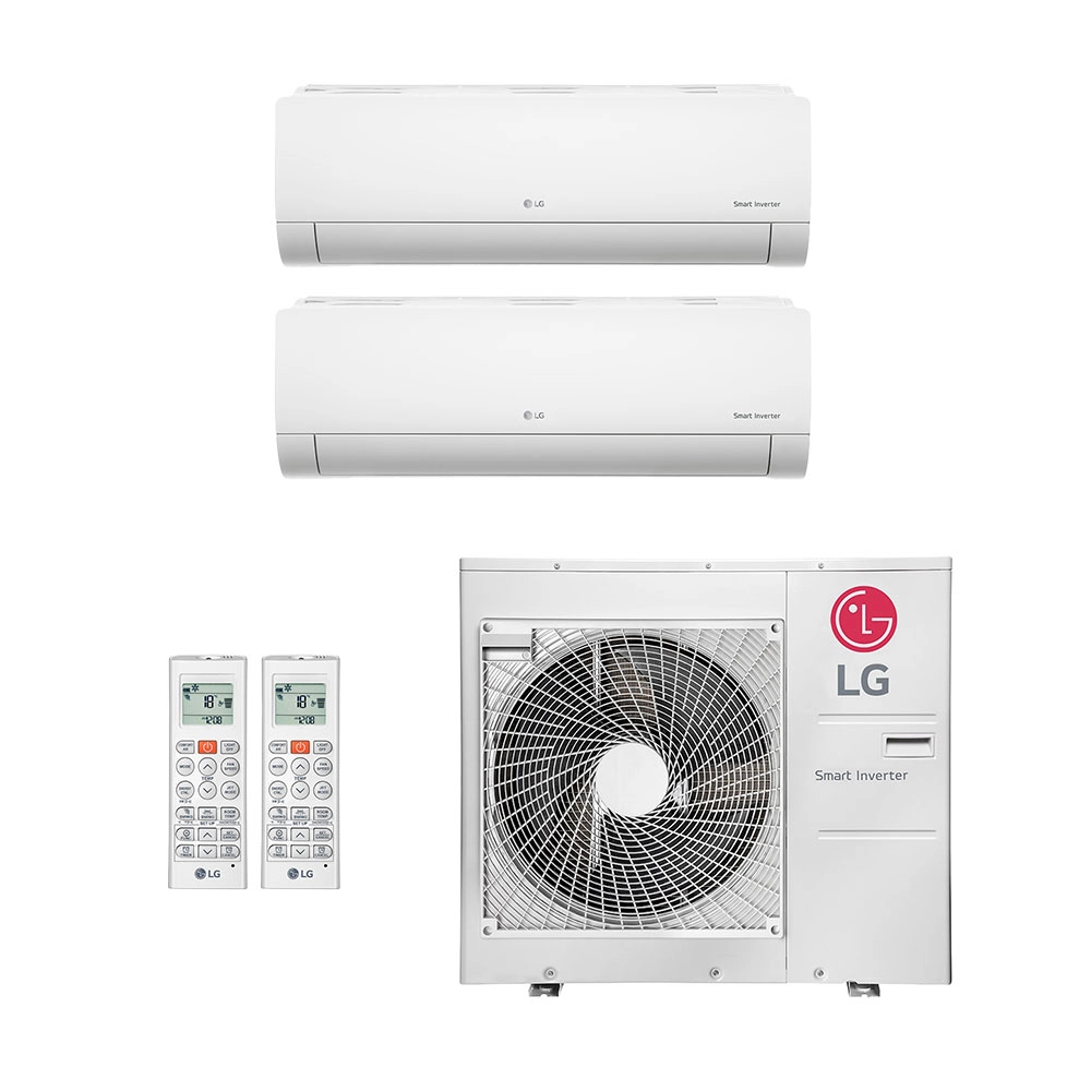 Ar-Condicionado Multi Split Inverter LG 30.000 (1x Evap HW 9.000 + 1x Evap HW 24.000) Quente/Frio 220V