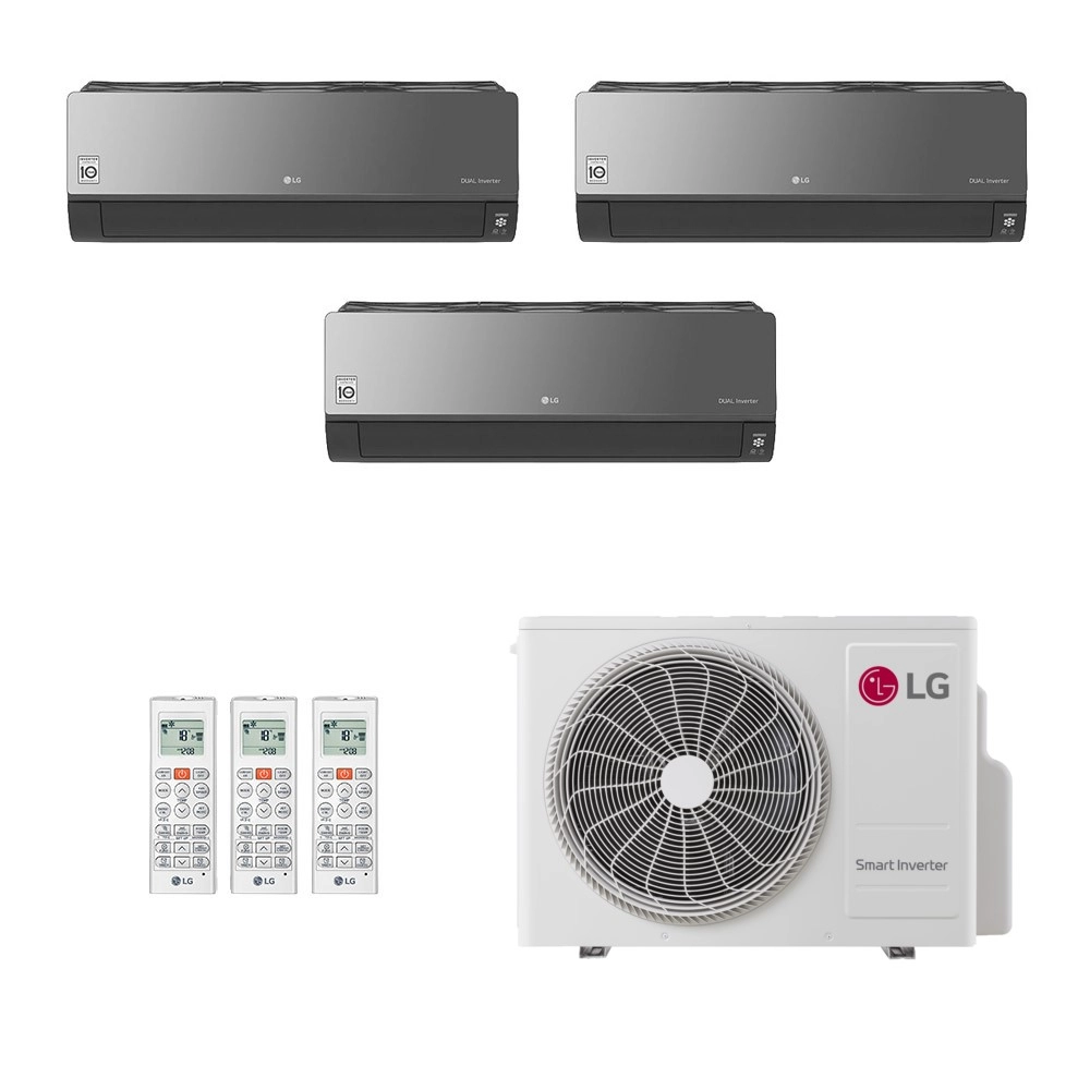 Ar-Condicionado Multi Split Inverter LG 36.000 (1x Evap HW Artcool 7.000 + 1x Evap HW Artcool 12.000 + 1x Evap HW Artcool 18.000) Só Frio 220V								