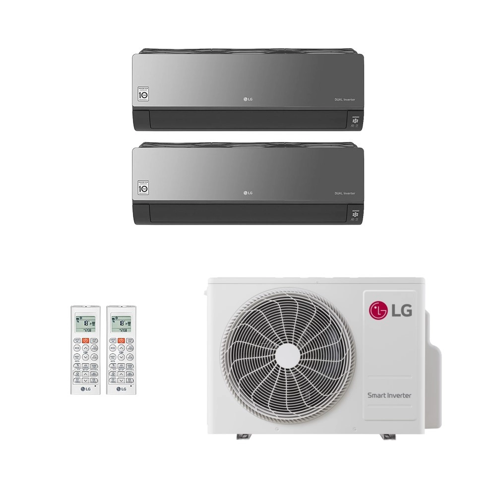 Ar-Condicionado Multi Split Inverter LG 36.000 (1x Evap HW Artcool 9.000 + 1x Evap HW Artcool 24.000) Só Frio 220V