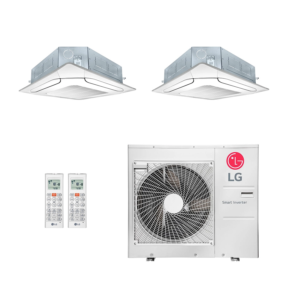 Ar-Condicionado Multi Split Inverter LG 36.000 (2x Evap Cassete 4 Vias 18.000) Quente/Frio 220V