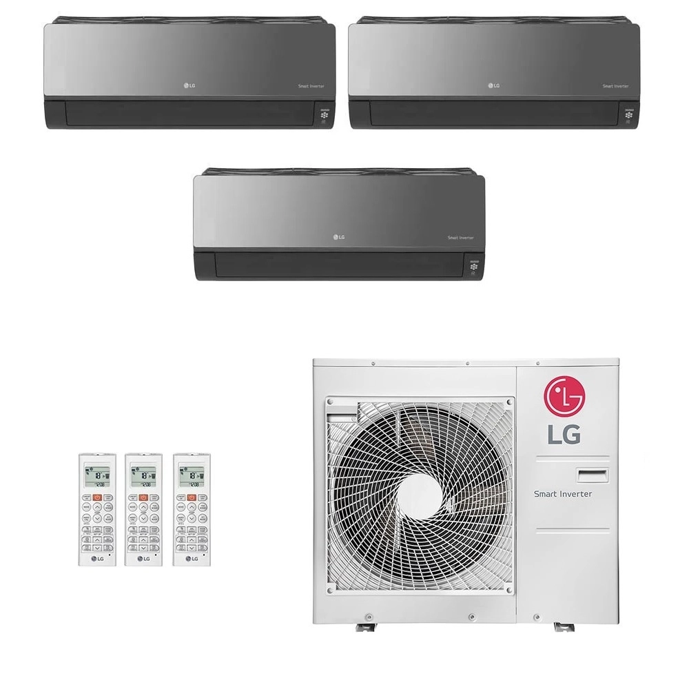 Ar-Condicionado Multi Split Inverter LG 36.000 (2x Evap HW Artcool 9.000 + 1x Evap HW Artcool 24.000) Quente/Frio 220V Ar-Condicionado Multi Split Inverter LG 36.000 (2x Evap HW Artcool 9.000 + 1x Evap HW Artcool 24.000) Quente/Frio 220V