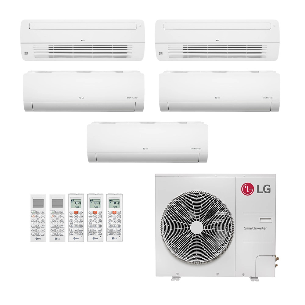 Ar-Condicionado Multi Split Inverter LG 48.000 (2x Evap HW 9.000 + 1x Evap HW 12.000 + 2x Evap Cassete 1 Via 18.000) Só Frio 220V Ar-Condicionado Multi Split Inverter LG 48.000 (2x Evap HW 9.000 + 1x Evap HW 12.000 + 2x Evap Cassete 1 Via 18.000) Só Frio 220V
