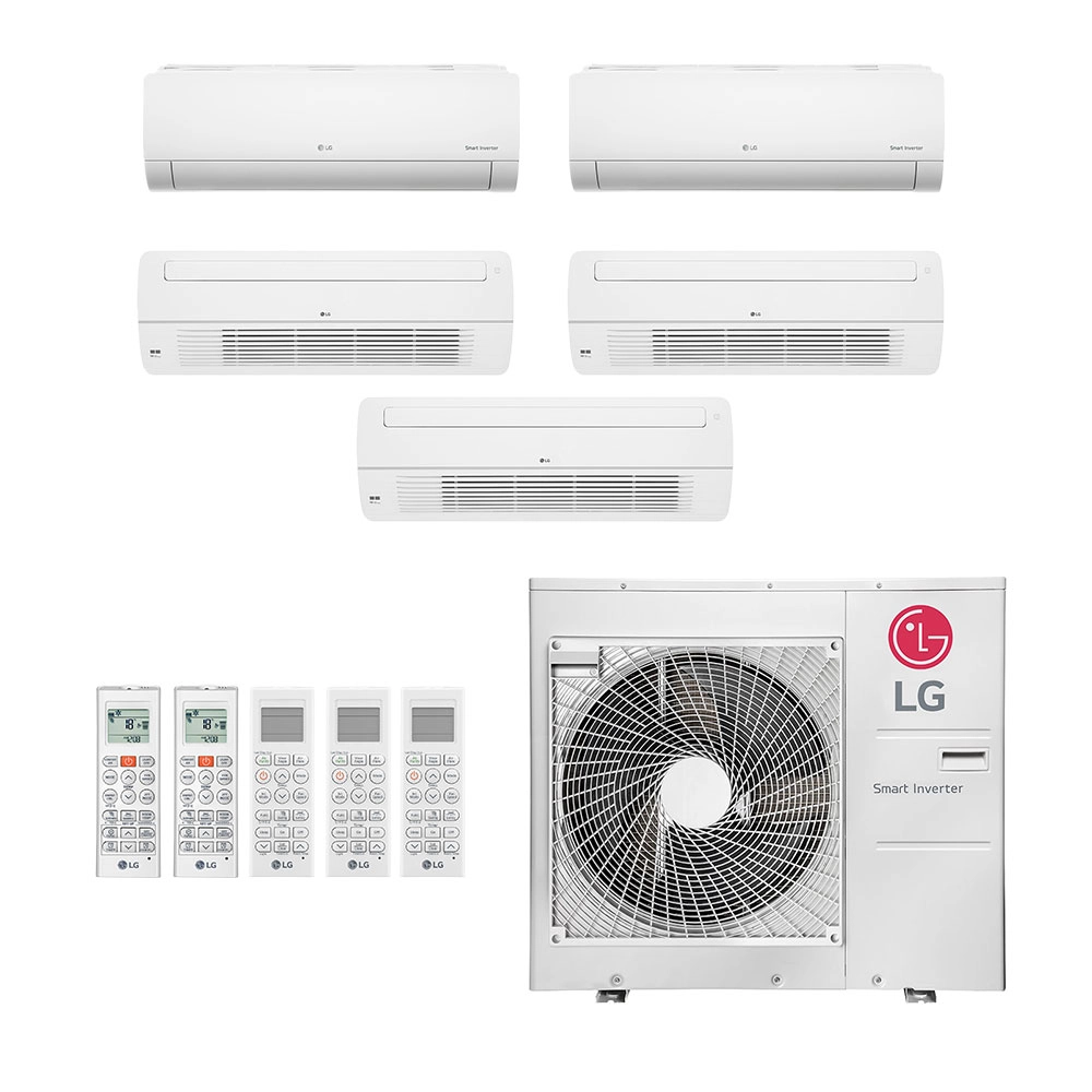 Ar-Condicionado Multi Split Inverter LG 48.000 (2x Evap HW 9.000 + 3x Evap Cassete 1 Via 18.000) Quente/Frio 220V Ar-Condicionado Multi Split Inverter LG 48.000 (2x Evap HW 9.000 + 3x Evap Cassete 1 Via 18.000) Quente/Frio 220V