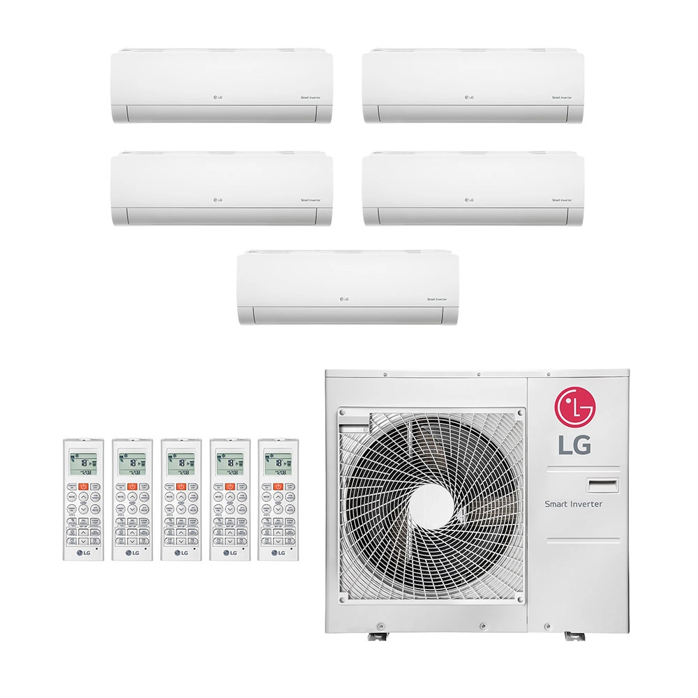 Ar-Condicionado Multi Split Inverter LG 48.000 (3x Evap HW 9.000 + 1x Evap HW 12.000 + 1x Evap HW 24.000) Quente/Frio 220V