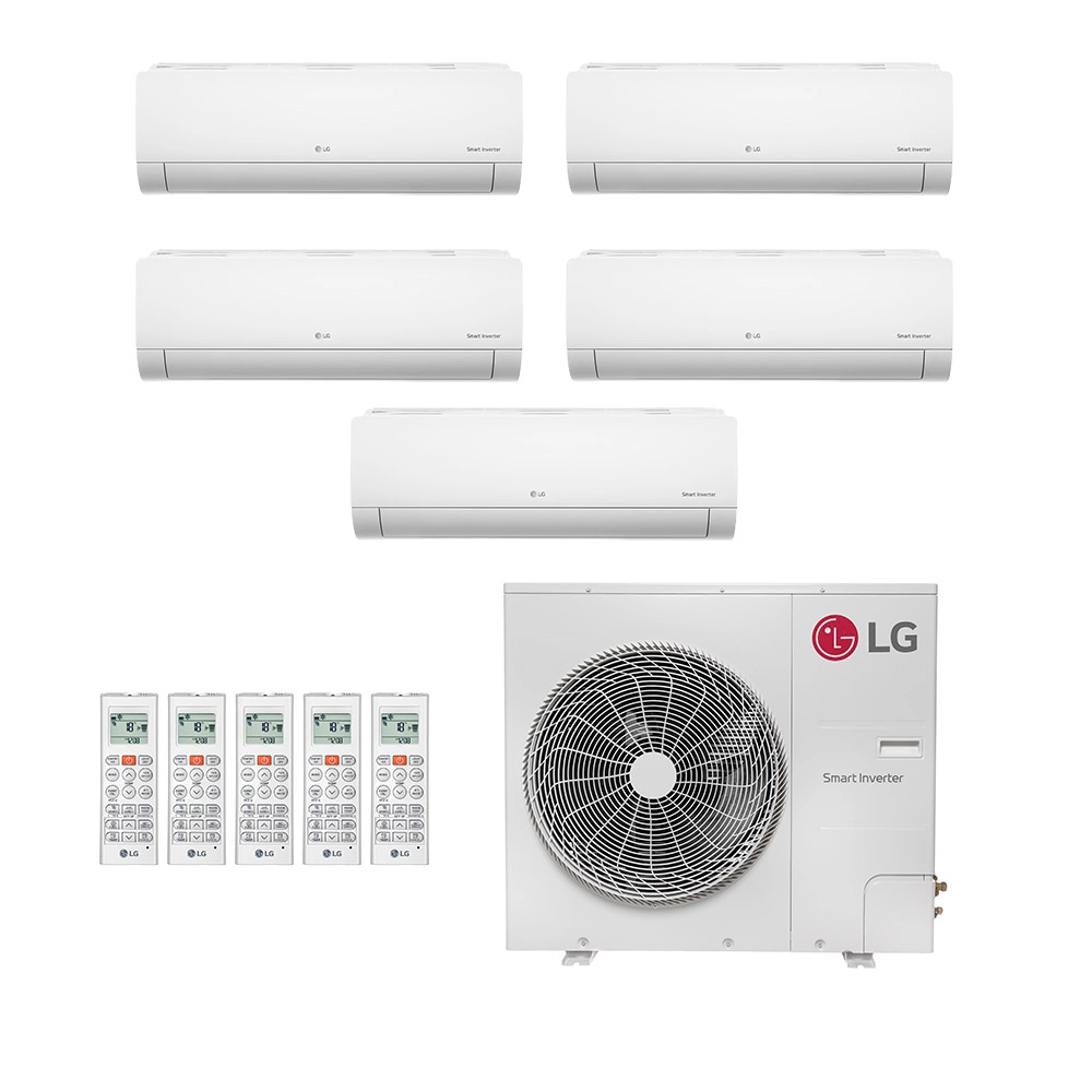 Ar-Condicionado Multi Split Inverter LG 48.000 (3x Evap HW 9.000 + 2x Evap HW 18.000) Só Frio 220V