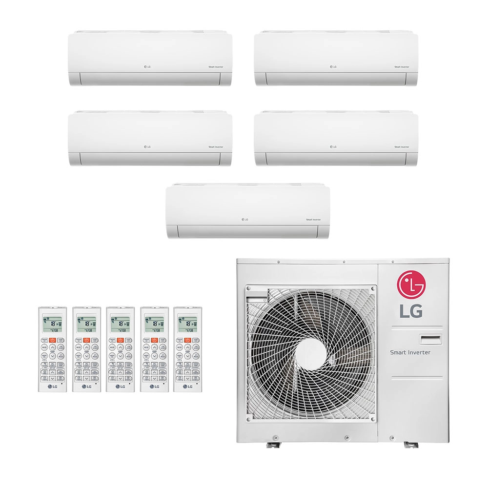 Ar-Condicionado Multi Split Inverter LG 48.000 (4x Evap HW 9.000 + 1x Evap HW 18.000) Quente/Frio 220V Ar-Condicionado Multi Split Inverter LG 48.000 (4x Evap HW 9.000 + 1x Evap HW 18.000) Quente/Frio 220V