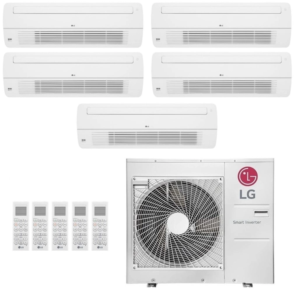 Ar-Condicionado Multi Split Inverter LG 48.000 (5x Evap Cassete 1 Via 9.000) Quente/Frio 220V