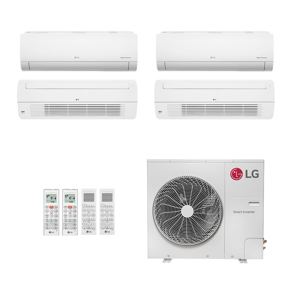 Ar-Condicionado Multi Split Inverter LG 54.000 (2x Evap HW 7.000 + 2x Evap Cassete 1 Via 18.000) Só Frio 220V Ar-Condicionado Multi Split Inverter LG 54.000 (2x Evap HW 7.000 + 2x Evap Cassete 1 Via 18.000) Só Frio 220V