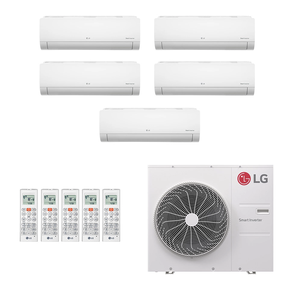Ar-Condicionado Multi Split Inverter LG 54.000 (3x Evap HW 9.000 + 1x Evap HW 12.000 + 1x Evap HW 24.000) Só Frio 220V
