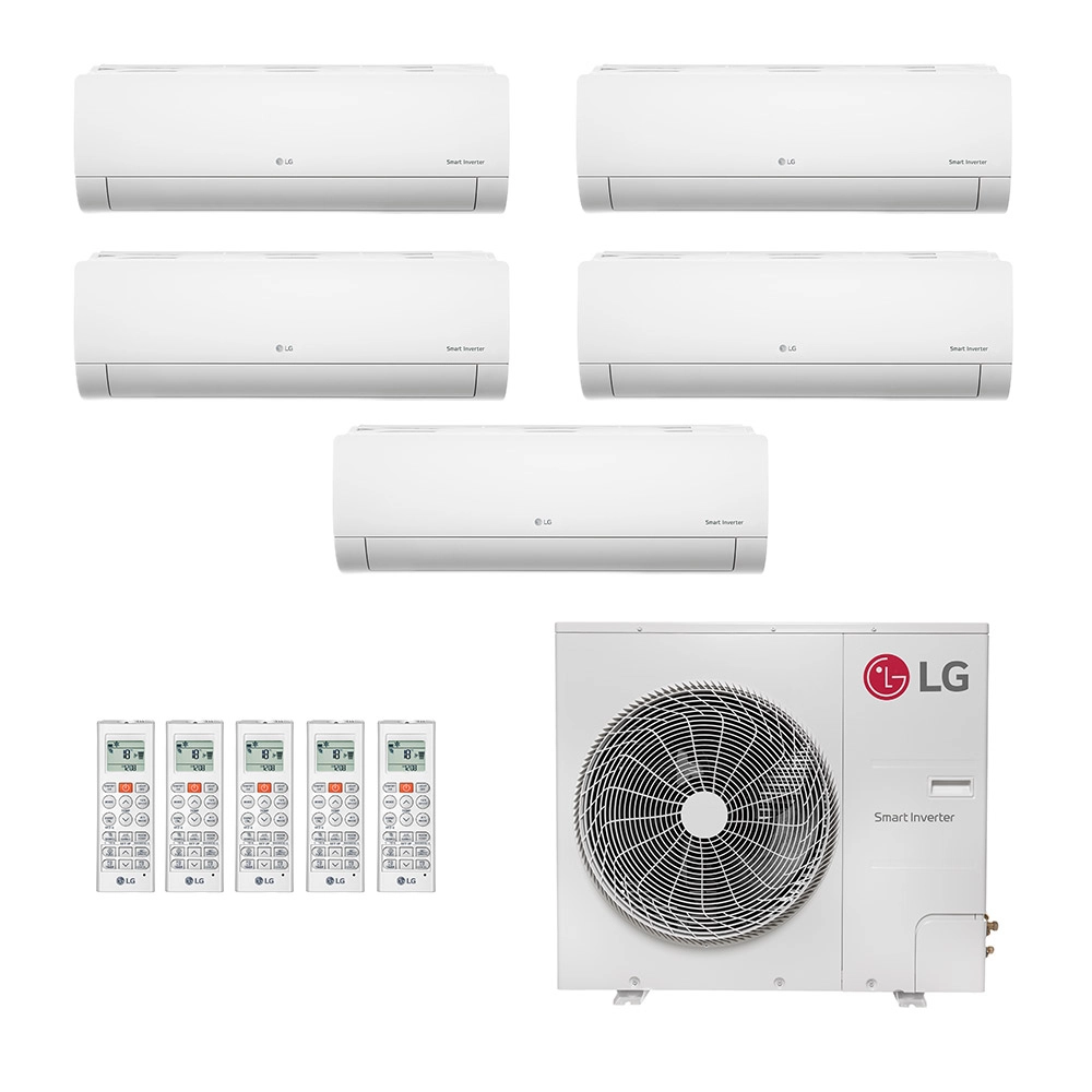 Ar-Condicionado Multi Split Inverter LG 54.000 (3x Evap HW 9.000 + 2x Evap HW 18.000) Só Frio 220V Ar-Condicionado Multi Split Inverter LG 54.000 (3x Evap HW 9.000 + 2x Evap HW 18.000) Só Frio 220V