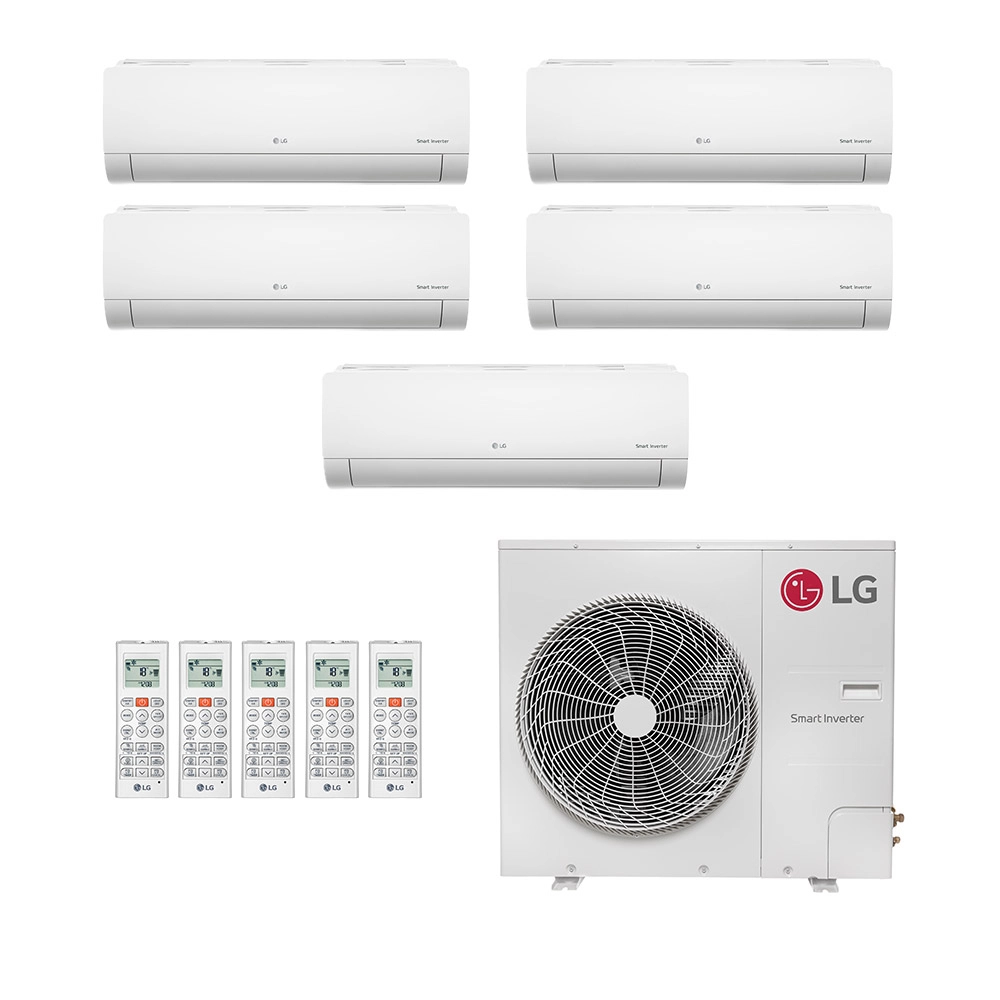 Ar-Condicionado Multi Split Inverter LG 54.000 (4x Evap HW 9.000 + 1x Evap HW 18.000) Só Frio 220V Ar-Condicionado Multi Split Inverter LG 54.000 (4x Evap HW 9.000 + 1x Evap HW 18.000) Só Frio 220V