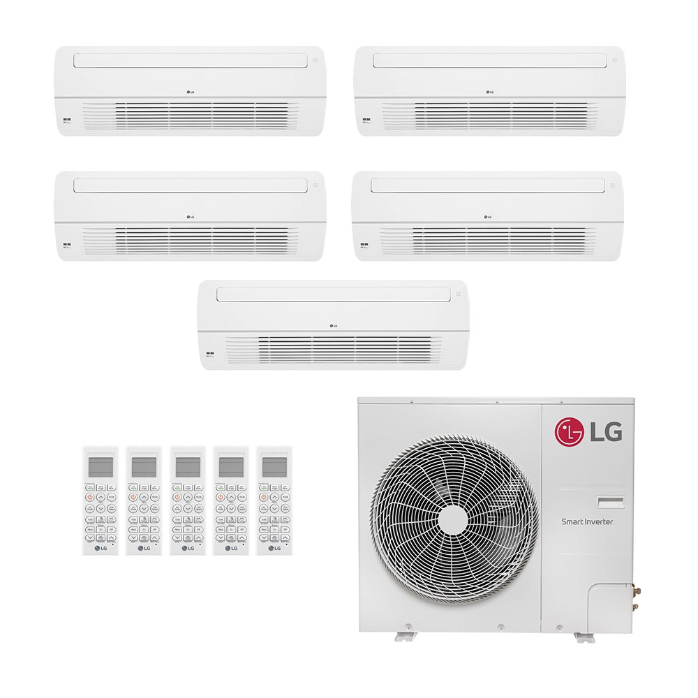 Ar-Condicionado Multi Split Inverter LG 54.000 (5x Evap Cassete 1 Via 7.000) Só Frio 220V
