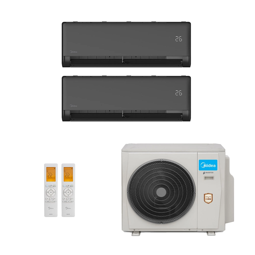 Ar-Condicionado Multi Split Inverter Midea 18.000 (1x Evap HW 9.000 + 1x Evap HW 12.000) Quente/Frio 220V