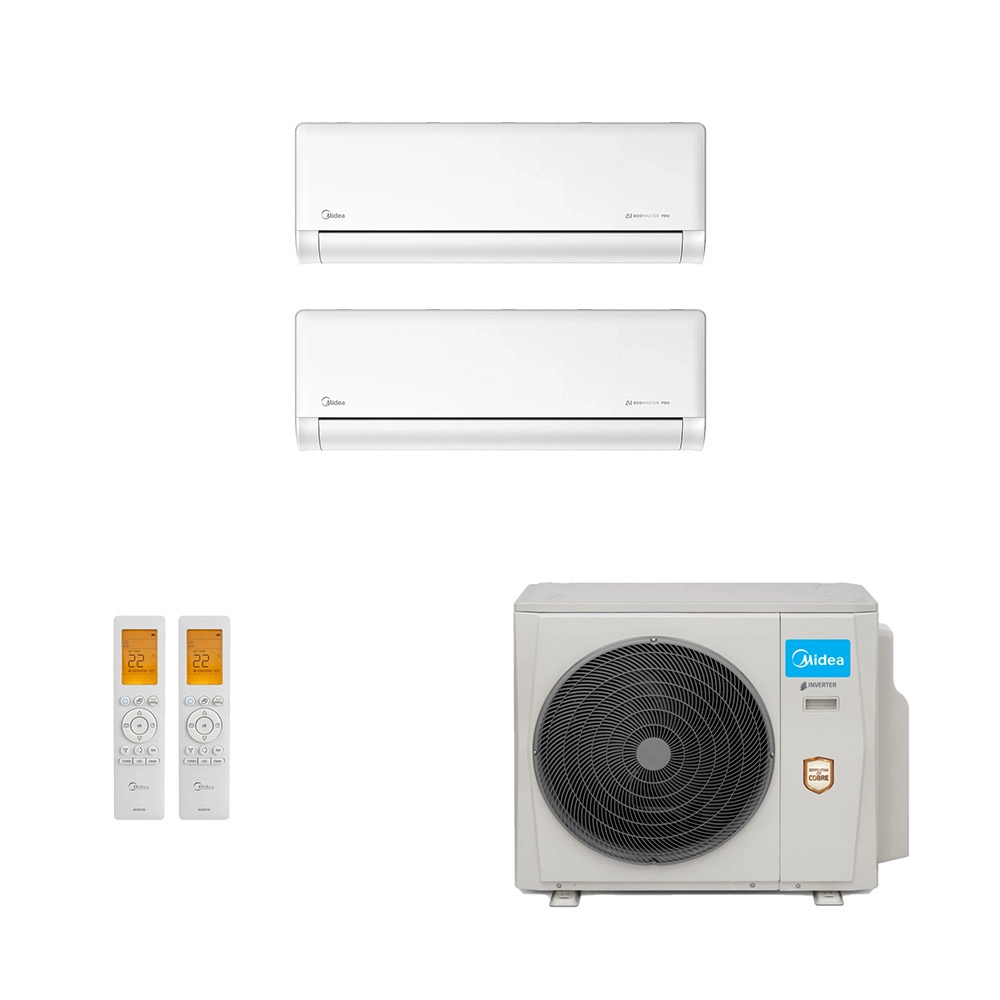 Ar-Condicionado Multi Split Inverter Midea 36.000 (2x Evap HW 18.000) Quente/Frio 220V								