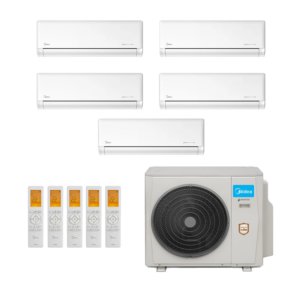 Ar-Condicionado Multi Split Inverter Midea 42.000 (3x Evap HW 9.000 + 2x Evap HW 12.000) Quente/Frio 220V Ar-Condicionado Multi Split Inverter Midea 42.000 (3x Evap HW 9.000 + 2x Evap HW 12.000) Quente/Frio 220V