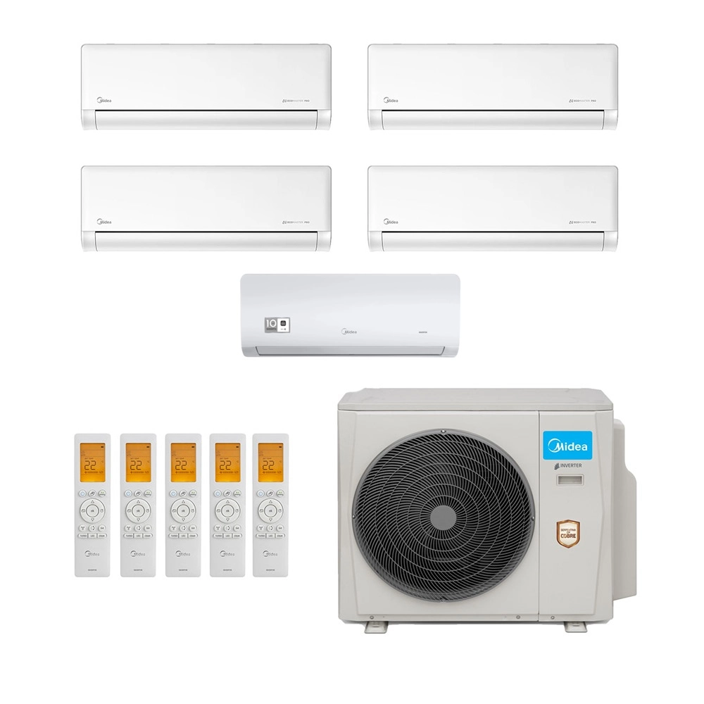 Ar-Condicionado Multi Split Inverter Midea 42.000 (4x Evap HW 9.000 + 1x Evap HW 12.000) Quente/Frio 220V Ar-Condicionado Multi Split Inverter Midea 42.000 (4x Evap HW 9.000 + 1x Evap HW 12.000) Quente/Frio 220V
