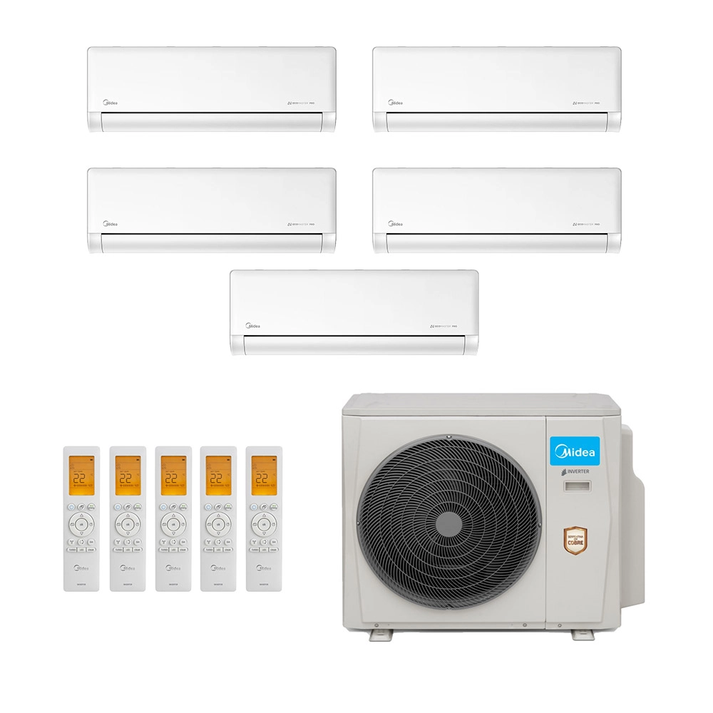 Ar-Condicionado Multi Split Inverter Midea 42.000 (5x Evap HW 9.000) Quente/Frio 220V Ar-Condicionado Multi Split Inverter Midea 42.000 (5x Evap HW 9.000) Quente/Frio 220V