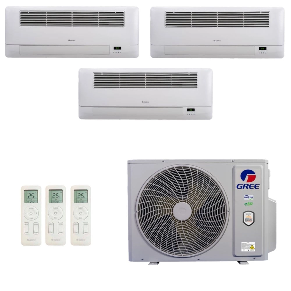 Ar-Condicionado Multi Split Inverter R-32 Gree 36.000 (1x Evap Cassete 1 Via 12.000 + 2x Evap Cassete 1 Via 18.000) Quente/Frio 220V