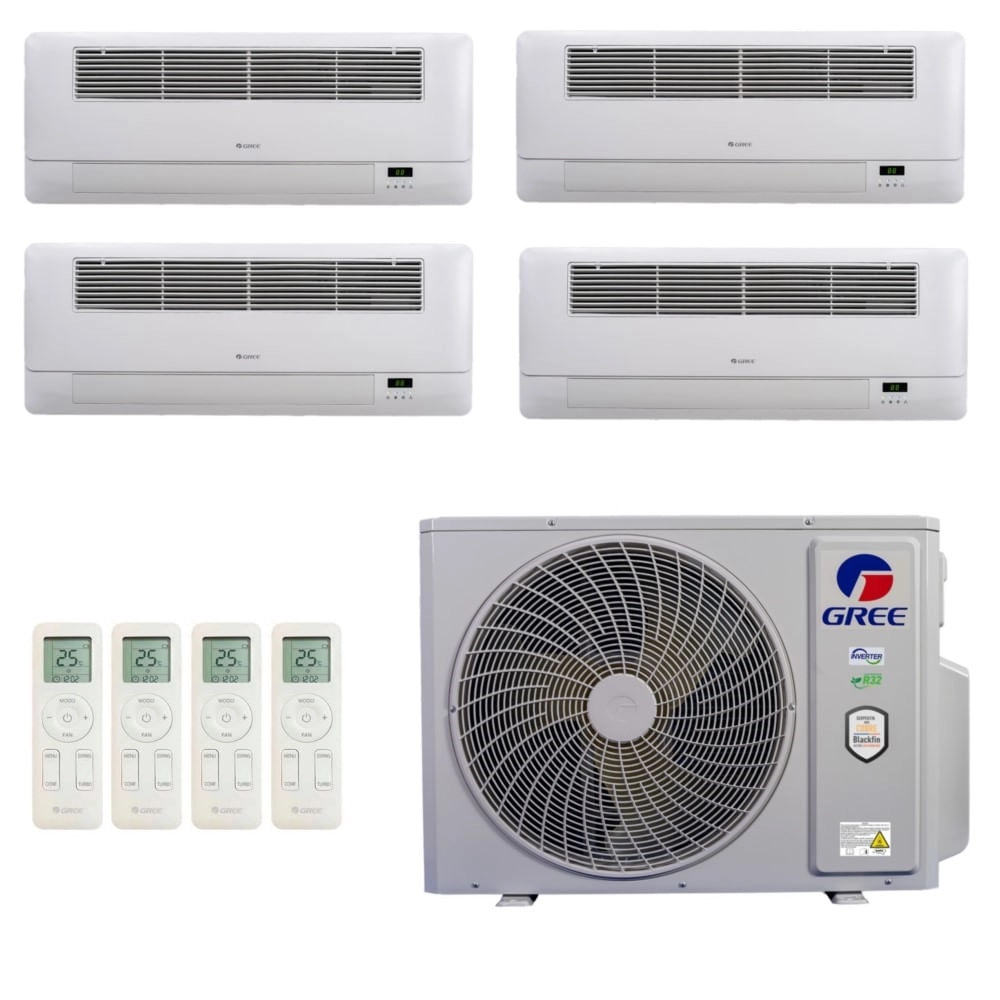 Ar-Condicionado Multi Split Inverter R-32 Gree 36.000 (4x Evap Cassete 1 Via 12.000) Quente/Frio 220V