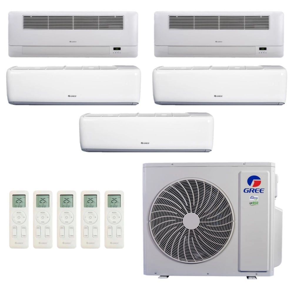 Ar-Condicionado Multi Split Inverter R-32 Gree 42.000 (3x Evap HW 9.000 + 2x Evap Cassete 1 Via 12.000) Quente/Frio 220V Ar-Condicionado Multi Split Inverter R-32 Gree 42.000 (3x Evap HW 9.000 + 2x Evap Cassete 1 Via 12.000) Quente/Frio 220V