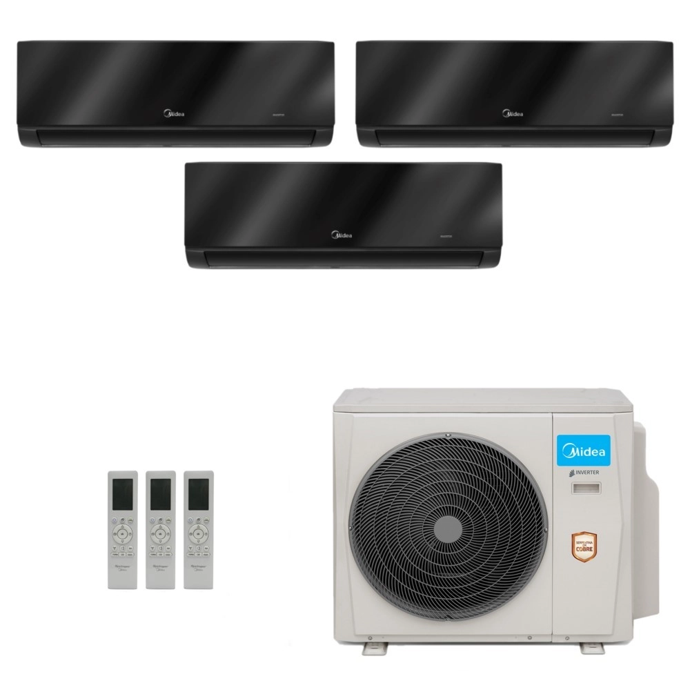 Ar-Condicionado Multi Split Inverter Midea 27.000 (3x Evap HW 12.000) Quente/Frio 220V