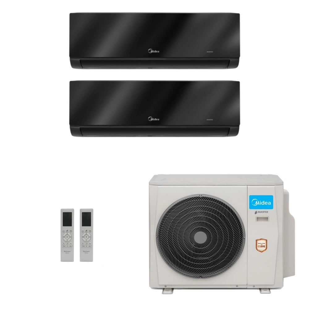 Ar-Condicionado Multi Split Inverter Midea 36.000 (1x Evap HW 12.000 + 1x Evap HW 24.000) Quente/Frio 220V