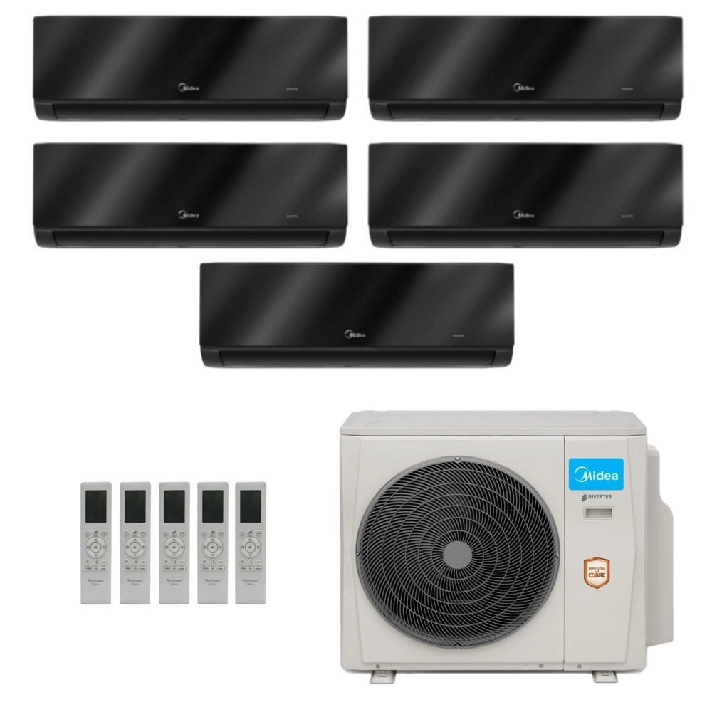 Ar-Condicionado Multi Split Inverter Midea 42.000 (1x Evap HW 9.000 + 4x Evap HW 12.000) Quente/Frio 220V