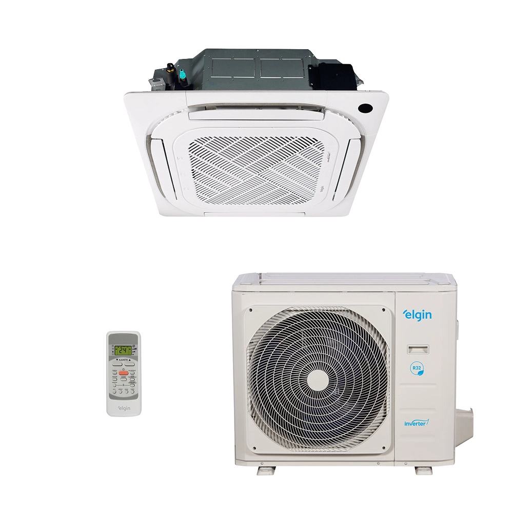 Ar-Condicionado Split Cassete 4 Vias Eco Inverter Elgin 48.000 BTUs Só Frio 220V Monofásico Ar-Condicionado Split Cassete 4 Vias Eco Inverter Elgin 48.000 BTUs Só Frio 220V Monofásico