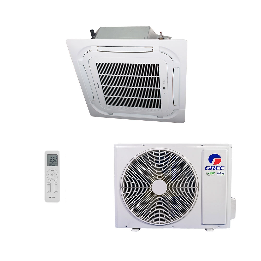 Ar-Condicionado Split Cassete 4 Vias Gree G-Prime Inverter Compact 54.000 BTUs R-32 Só Frio 220V Monofásico