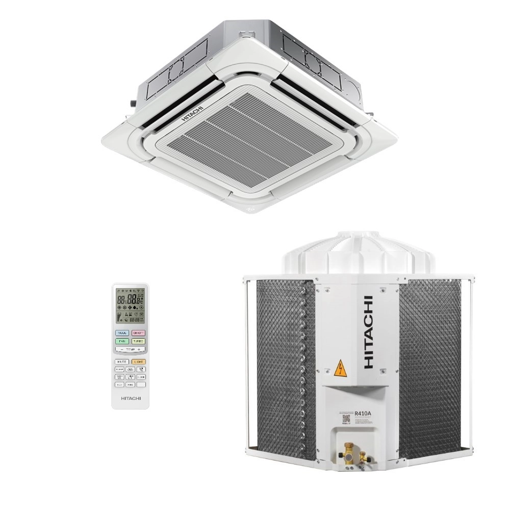 Ar-Condicionado Split Cassete 4 Vias Hitachi Air Core 36.000 BTUs Só Frio 220V Monofásico - AVARIA DE EMBALAGEM Ar-Condicionado Split Cassete 4 Vias Hitachi Air Core 36.000 BTUs Só Frio 220V Monofásico - AVARIA DE EMBALAGEM