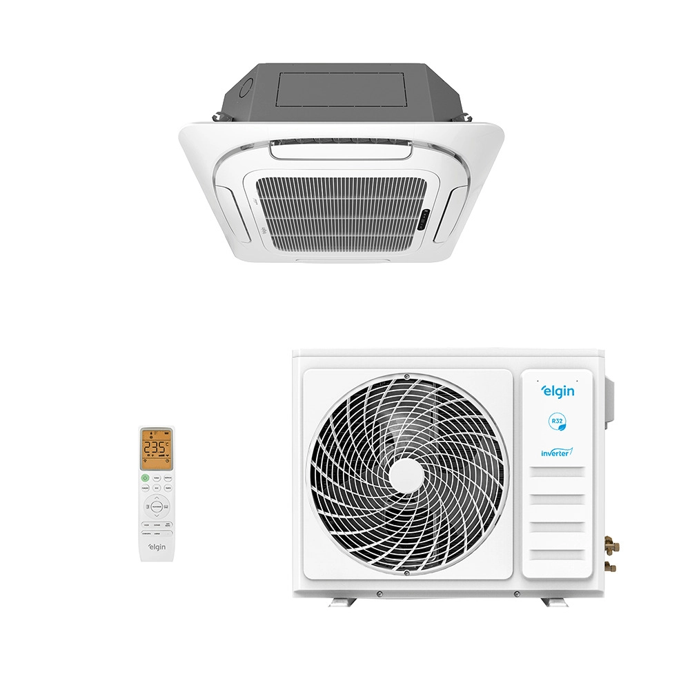 Ar-Condicionado Split Cassete 4 Vias Inverter Elgin WI-FI 24.000 BTUs Só Frio 220V Monofásico Ar-Condicionado Split Cassete 4 Vias Inverter Elgin WI-FI 24.000 BTUs Só Frio 220V Monofásico